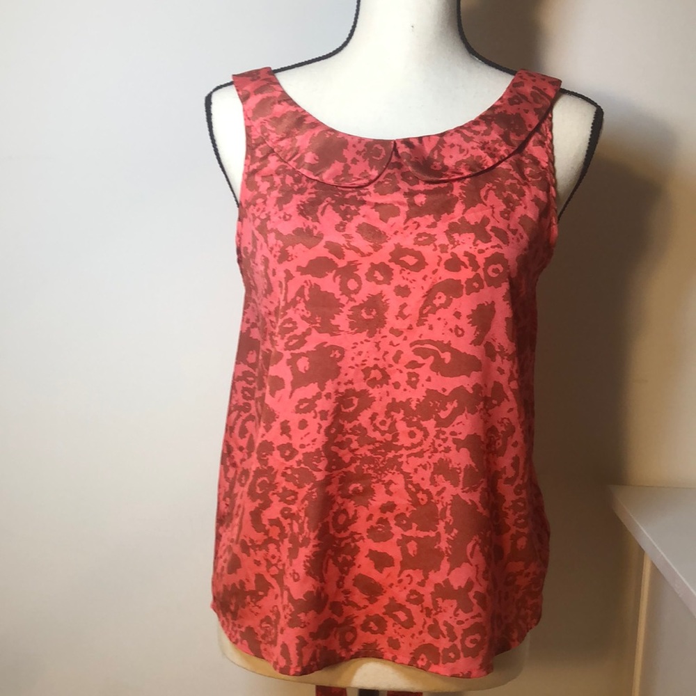 Pink Leopard Print Blouse Top